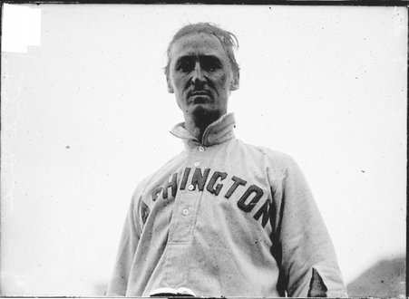 Baseball player, Boileryard Clarke, Washington Senators, facing the camera, outdoors - Chicago Daily News, Inc.