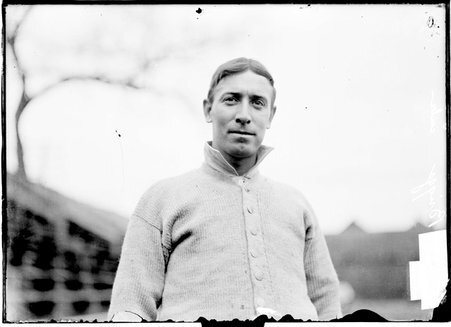 Baseball player, Buttons Briggs, Chicago Cubs, standing outdoors - Chicago Daily News, Inc.