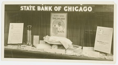 Baby Week at State Bank of Chicago with lungmoter. - Unknown