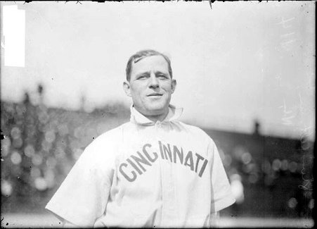 Baseball player, Harry Steinfeldt, Cincinnati Reds, standing on ballpark field - Chicago Daily News, Inc.