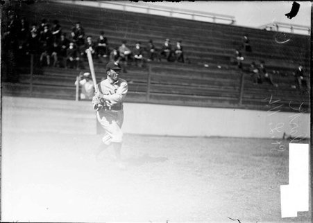 Baseball player, Josh Clarke, St. Louis Cardinals, batting - Chicago Daily News, Inc.