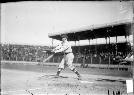 Baseball player, Ike VanZant, St. Louis Browns, batting - Chicago Daily News, Inc.