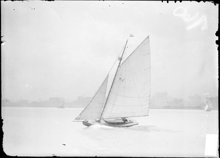 Yacht, Hoosier, sailing on Lake Michigan - Chicago Daily News, Inc.