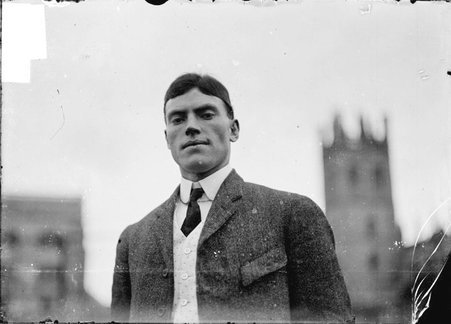 Athlete, Scherer, standing at Marshall Field - Chicago Daily News, Inc.