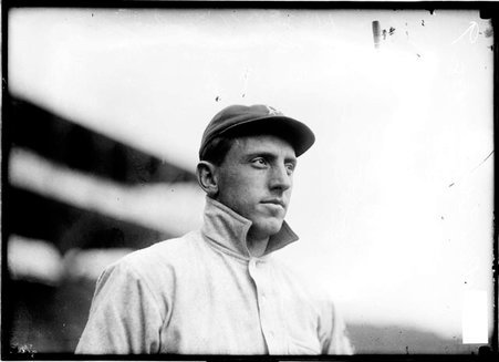 Pittsburgh baseball player, B. Becker standing on the field at West Side Grounds - Chicago Daily News, Inc.