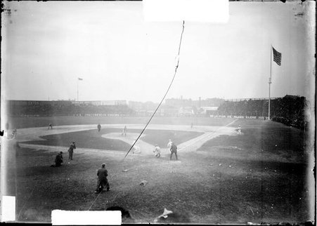 White Sox vs. Cubs, City Champion Game at South Side Park, overview from behind home plate - Chicago Daily News, Inc.