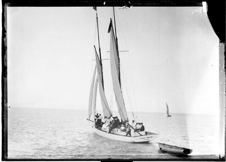 The Glad Tidings sailing on Lake Michigan - Chicago Daily News, Inc.