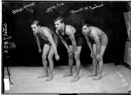 Swimmers, Harry Pottle, W. J. Heyn, and Michael McDermott, Central YMCA - Chicago Daily News, Inc.