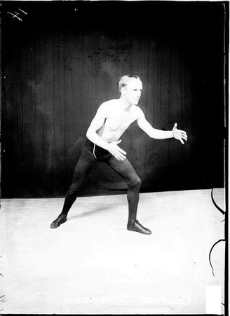 Wrestler, J.C. Wallace, Central Turners - Chicago Daily News, Inc.
