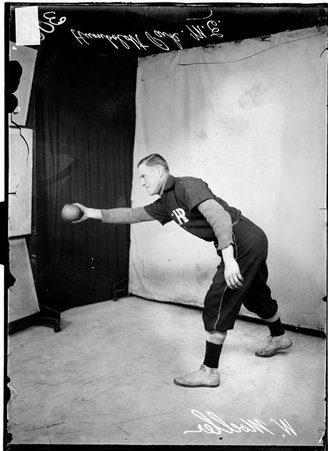Indoor baseball player, W. Moeller, Humboldt Park - Chicago Daily News, Inc.