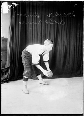 Indoor baseball player, Frank J. Simpson, Central Turners indoor team - Chicago Daily News, Inc.