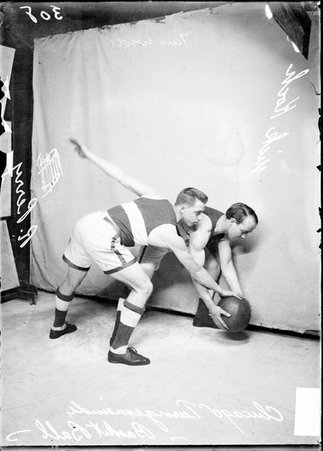 Basketball Player R. Perry, Chicago Turngemeinde, Basketball Player Nick Koch, Chicago Turngemeinde - Chicago Daily News, Inc.