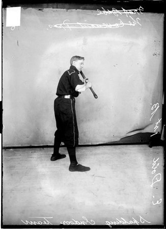Indoor baseball player, E. Dold, Spalding - Chicago Daily News, Inc.