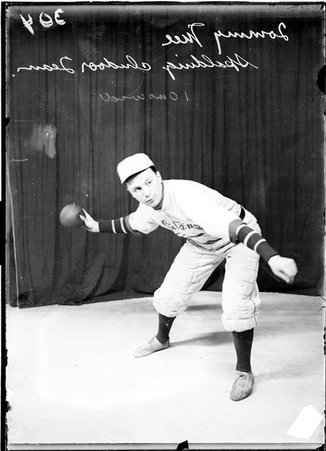 Indoor baseball player, Tommy Mee, Spalding - Chicago Daily News, Inc.