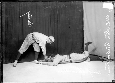 Indoor baseball players, Harry Sternheim and Carney, Indoor All Stars - Chicago Daily News, Inc.