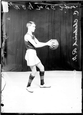 Basketball player, C. Chadwick, West Side YMCA - Chicago Daily News, Inc.