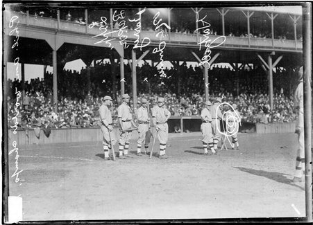 Baseball players, McInnis and T. F. Hartzell of the American League, Philadelphia Athletics baseball team - Chicago Daily News, Inc.