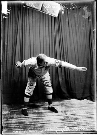 Indoor ball player, Allen Stanley, Fullerton Avenue indoor ball team - Chicago Daily News, Inc.