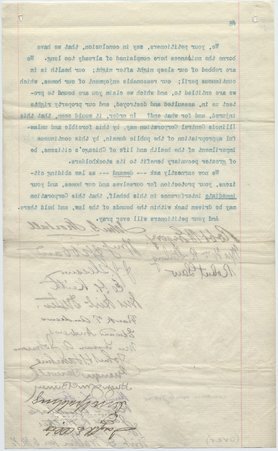 Petition to Illinois Central Railroad, 1891