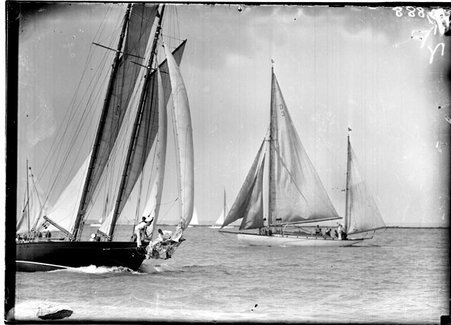 Sailboats on Lake Michigan - Chicago Daily News, Inc.