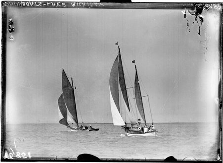 Sailboats on Lake Michigan - Chicago Daily News, Inc.