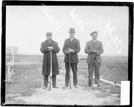 Marksmen, A. S. Wyckoff, H. M. Clark, Joe B. Barto holding rifles - Chicago Daily News, Inc.
