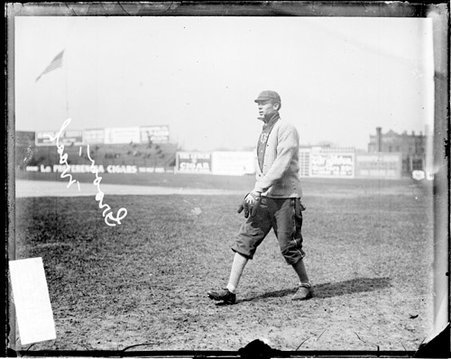 Baseball player Groom, Washington, walking on the field at South Side Park - Chicago Daily News, Inc.