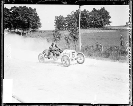 Automobile driver W. Knipper driving a Chalmers Detroit automobile during the Cobe Cup Race - Chicago Daily News, Inc.