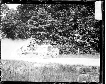 Automobile driver W. Knipper driving a Chalmers Detroit automobile during the Cobe Cup Race - Chicago Daily News, Inc.