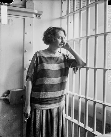 Belva Gaertner in jail cell - Chicago Daily News, Inc.