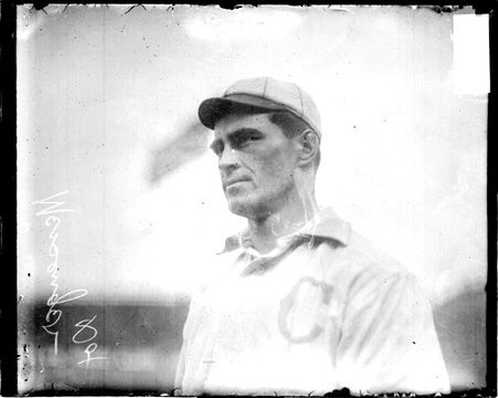 Baseball player Messinger, Chicago White Sox, standing on the field at South Side Park - Chicago Daily News, Inc.