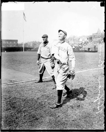 Brooklyn Federal League baseball player, Hoffman following through after throwing a baseball at Weeghman Park - Chicago Daily News, Inc.