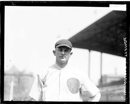 Baseball player, Powell, Boston Braves, standing on the field at Weeghman Field - Chicago Daily News, Inc.