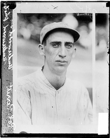 Baseball player, Giants, Pol Perritt sitting or standing outdoors - Chicago Daily News, Inc.