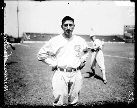Baseball player, Roy Mitchell, Chicago White Sox, standing on the field at Comiskey Park - Chicago Daily News, Inc.