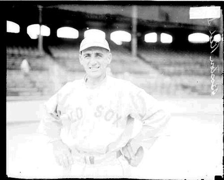 Baseball player, Stansbury, Boston Red Sox, standing at Comiskey Park, light exposure - Chicago Daily News, Inc.