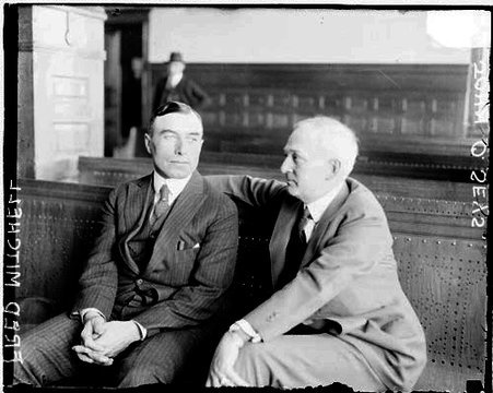 Fred Mitchell and John O. Seys, Cubs, sitting in a courtroom - Chicago Daily News, Inc.