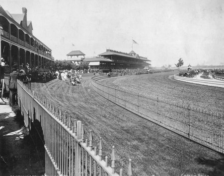 Washington Park Race Track, club house to the left - Copelin