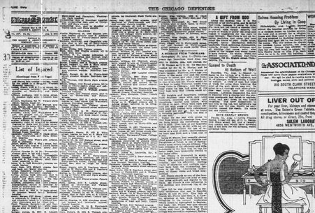 List of injured during the Chicago Race Riot of 1919 - Chicago Defender