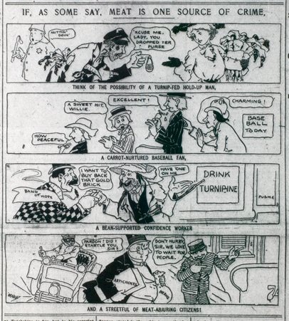 1904 Stockyards Strike cartoon - Chicago Daily News