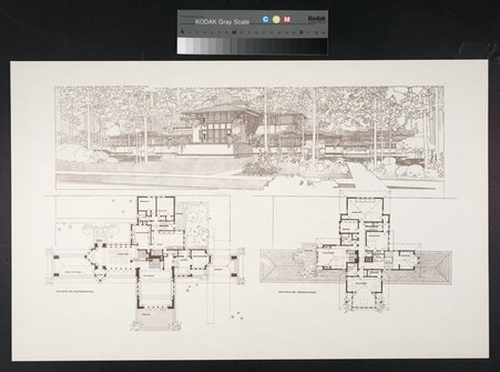 Architectural plan of Willitts House, plate #22 from Frank Lloyd Wright's Buildings, Plans, and Designs, published 1963, - Unknown