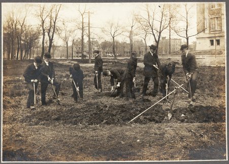 Photo, planting flax - Unknown
