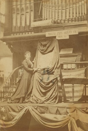 Public modeling of Des Moines State Exhibition by Caroline Shawk Brooks the Centenniel Butter Scuptress - Unknown