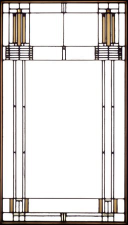 Frank Lloyd Wright stained glass window - Wright, Frank Lloyd, 1867-1959; Giannini & Hilgart