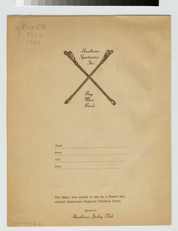 Page 4 of the Hawthorne Jockey Club menu