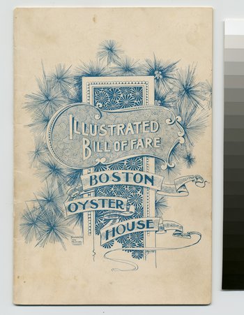 Front of Boston Oyster House menu