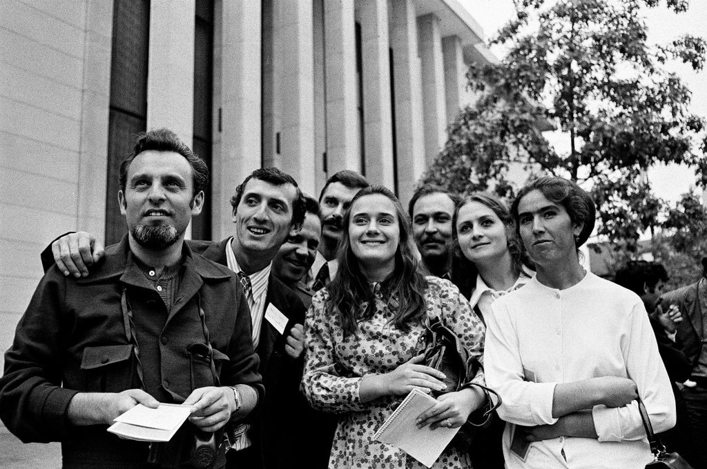 A group of people visiting from Russia spend time at the Chicago Historical Society - Carmen Reporto for Chicago Sun-Times
