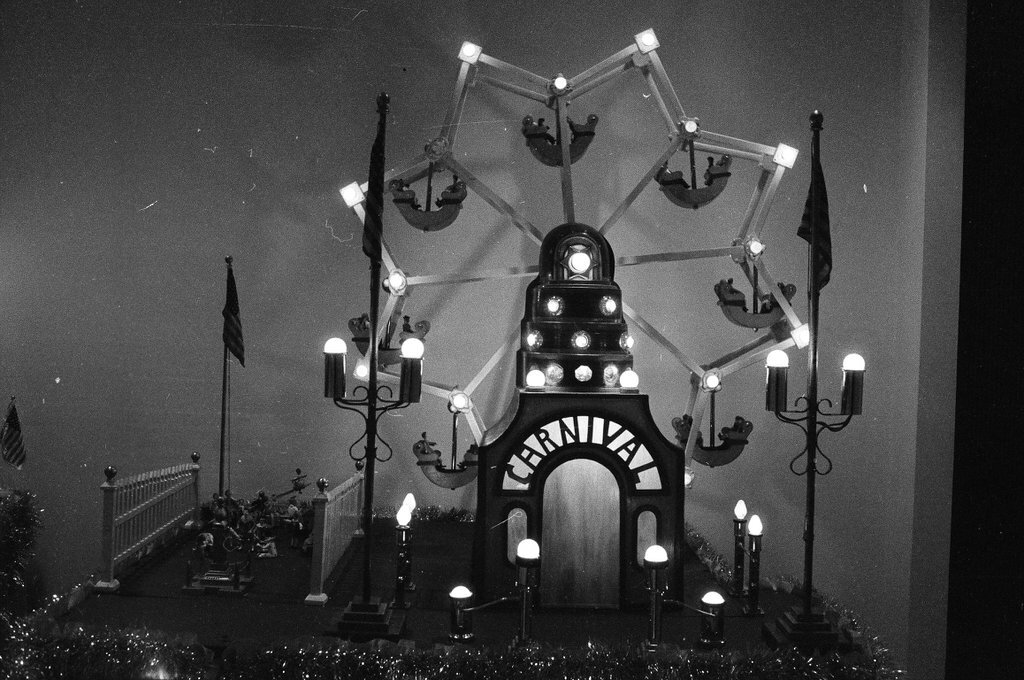 Miniature carousels and carnival rides are on display for a special Christmas exhibit at the Chicago Historical Society - Klep for Chicago Sun-Times