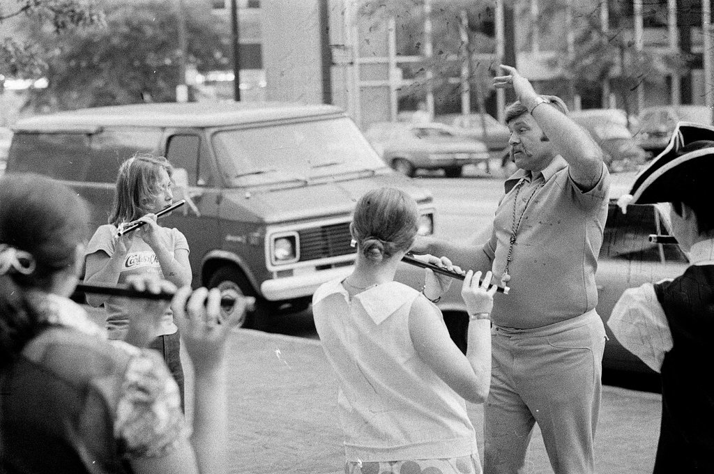 The Chicago Historical Society Fife and Drum Corps practices near the museum in preparation for a Fourth of July celebration - Chuck (Charles) Kirman for Chicago Sun-Times