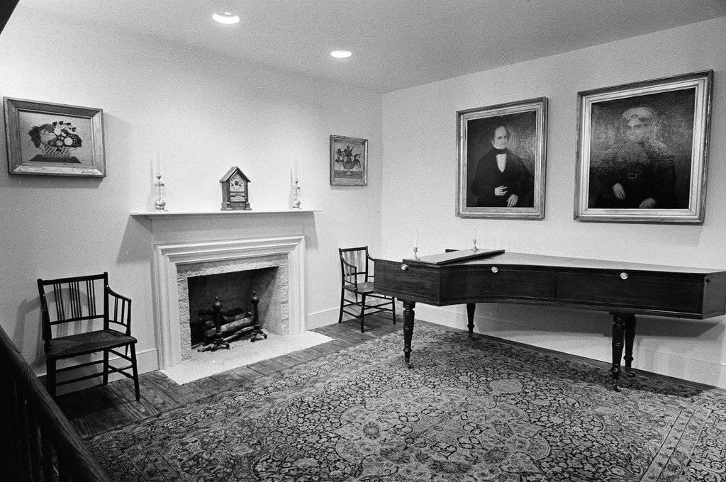 Photos capture pieces of the Chicago Historical Society costume collection and model pioneer cabin - Peters (Clarence or Pete) for Chicago Sun-Times